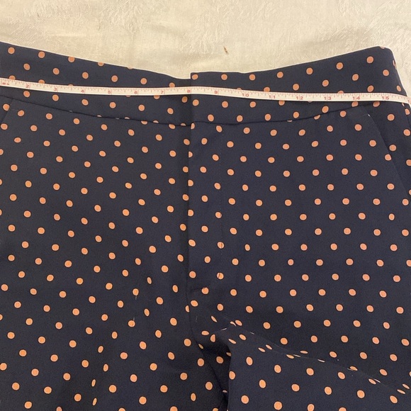 BANANA REPUBLIC HIGH RISE WIDE LEG STRETCH  POLKA DOT PANTS SIZE 8 - Picture 12 of 15